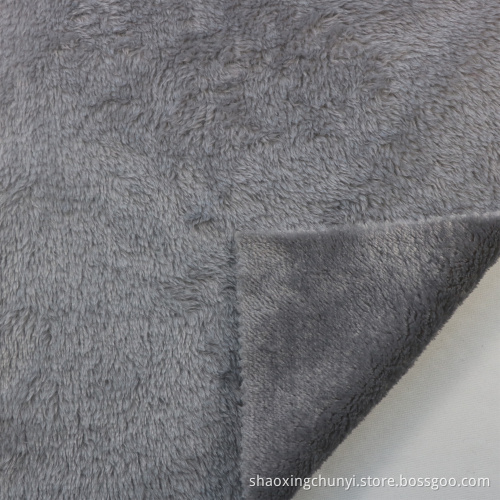 100 Polyester Warna Kustomisasi Berkualitas Tinggi Kain Handfeeling Coral Fleece Sofa Set Kain Untuk Selimut Mantel